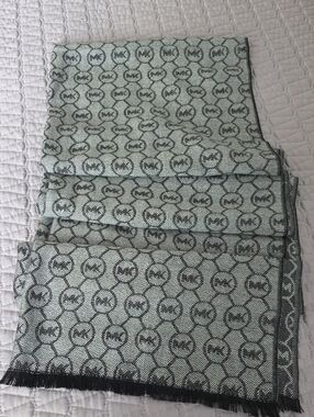 Michael Kors Grey and Black Monogram Scarf